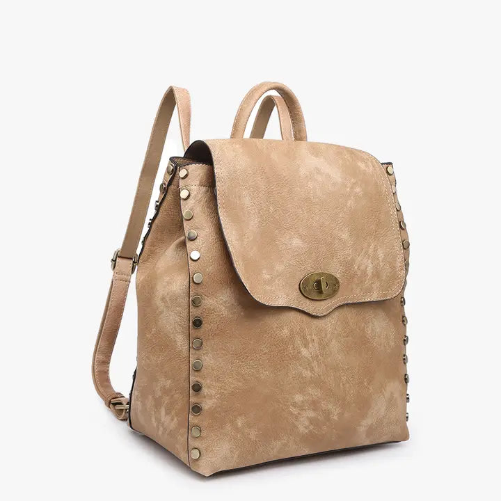 Bex Tan Distressed Backpack