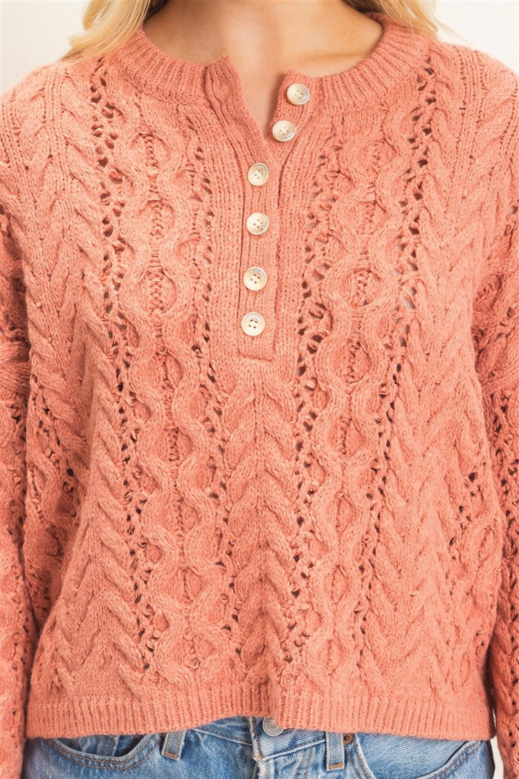 Vintage Knit Pink Sweater