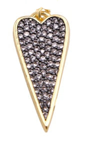 Gunmetal Heart Charm