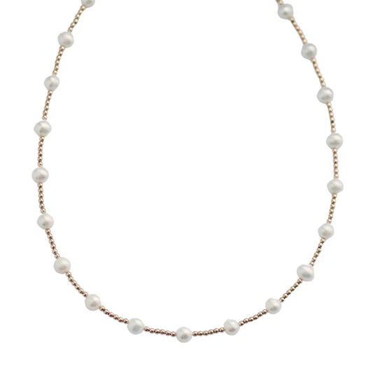 Bara Choker 14K Gold Filled Beaded Necklace