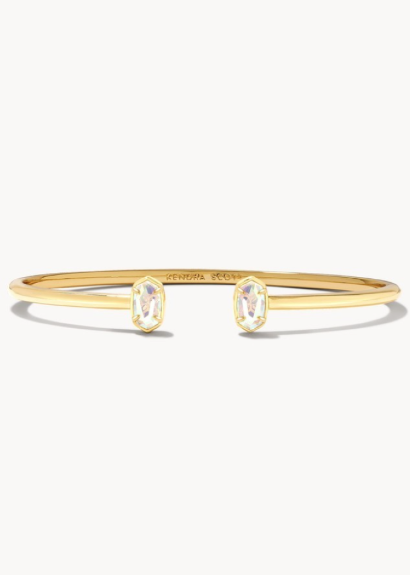 Emilie Gold Cuff Bracelet in Dichroic Glass