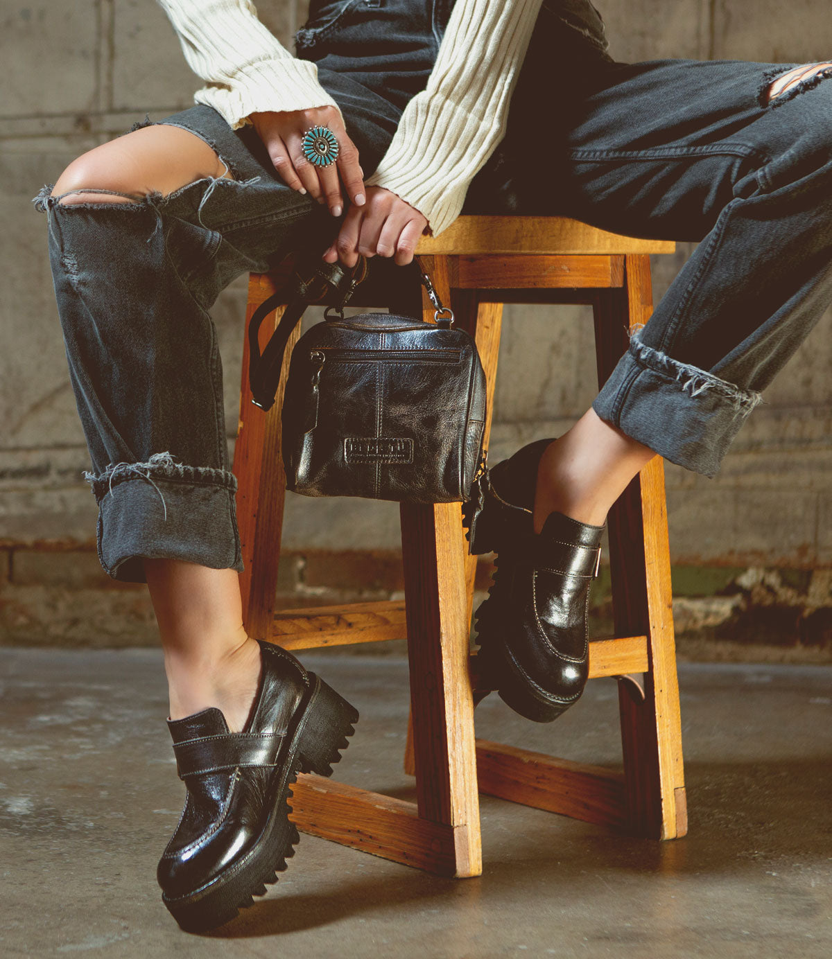 Capture Black Lux Rustic Handbag
