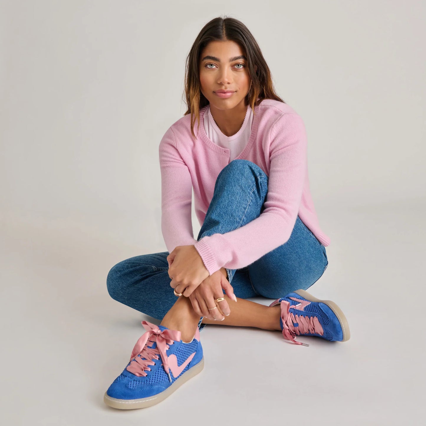 Notice Mesh Sneakers Royal Blue Woven Mesh