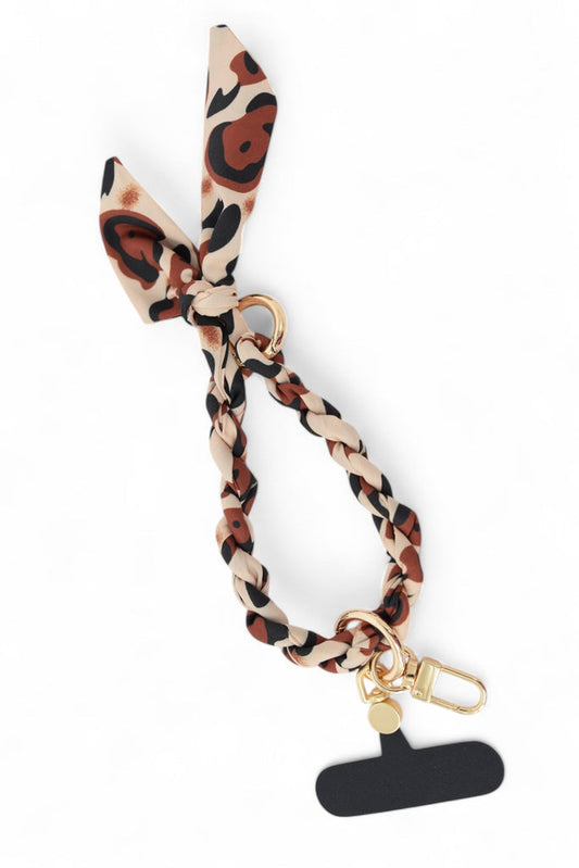 Parisian Brown Leopard Phone Bag Charm