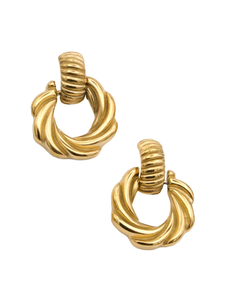 Knock Out Gold Earrings