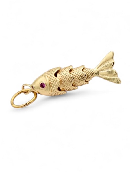 3D Gold Fish Charm