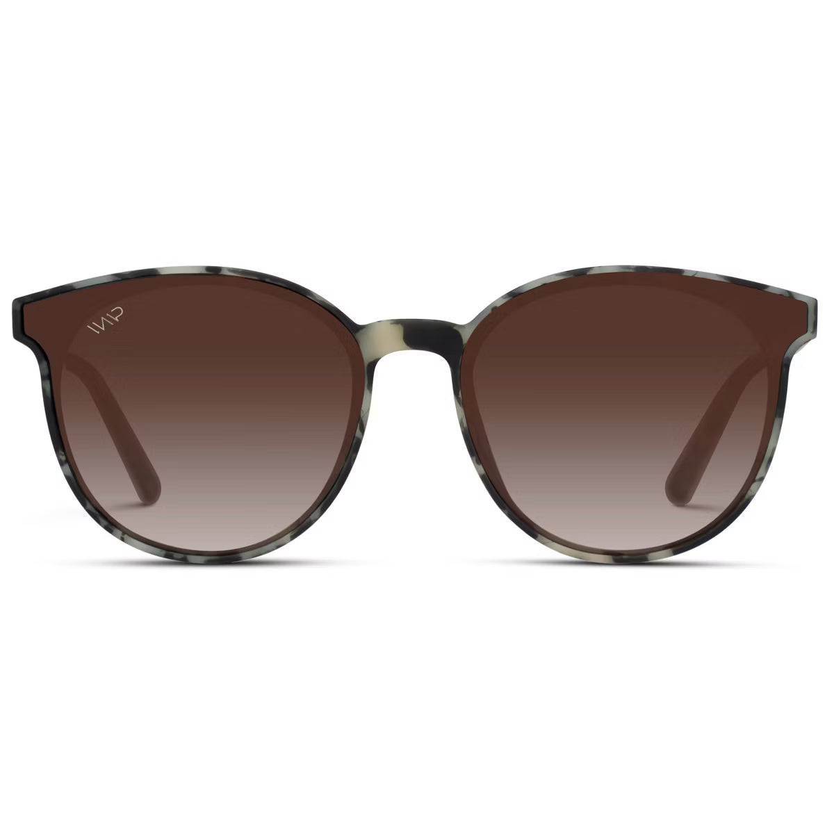 Aubrie Beige Tortoise / Gradient Brown Lens Polarized Sunglasses