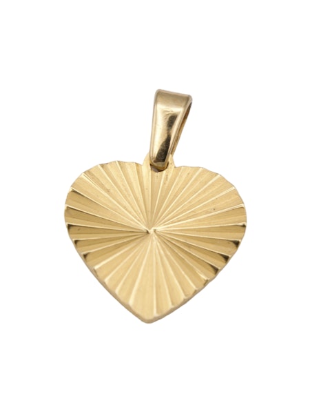 Textured Heart Gold Charm