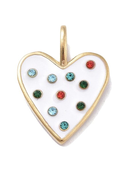 Polka Dot Heart Charm