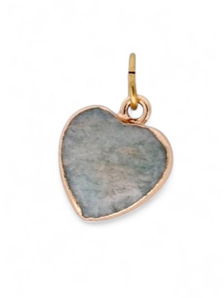 Stone Heart Light Green Charm