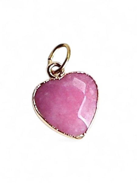 Stone Heart Pink Charm