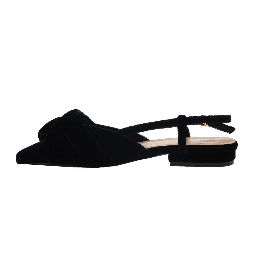 Harmony Bow Black Flat Shoes