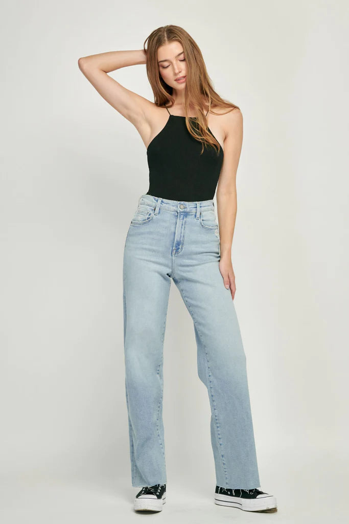 Logan Light Wash High Rise Dad Denim