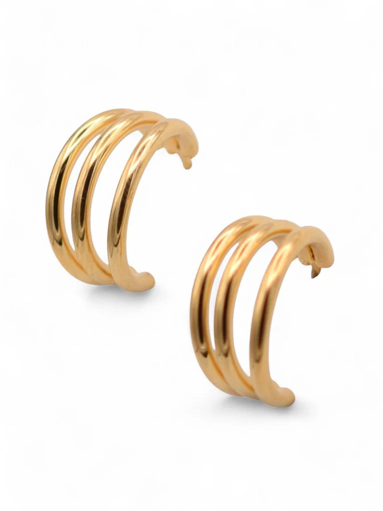 Retrograde Gold Earrings