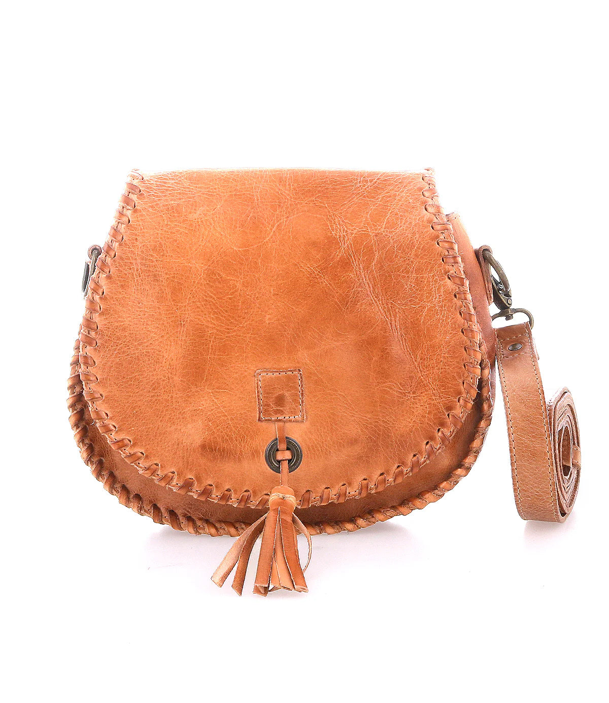 Half Moon Tan Rustic Handbag