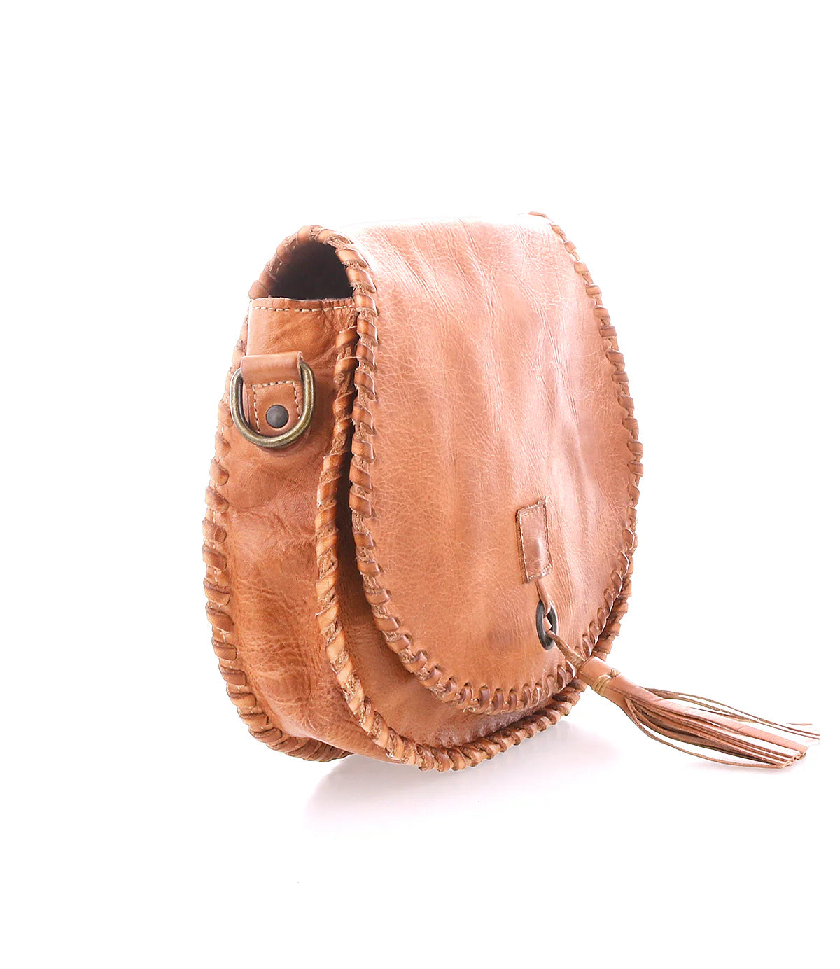 Half Moon Tan Rustic Handbag