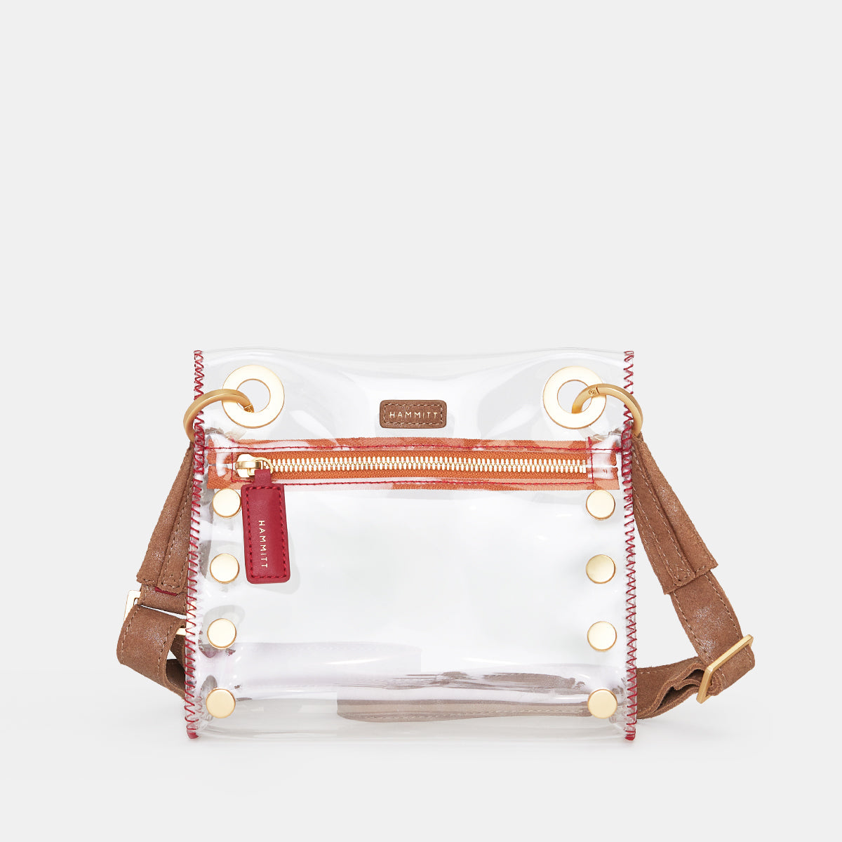 Tony Small Clear Brushed Gold Handbag