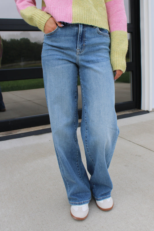 Tracey Medium Wash Straight Denim