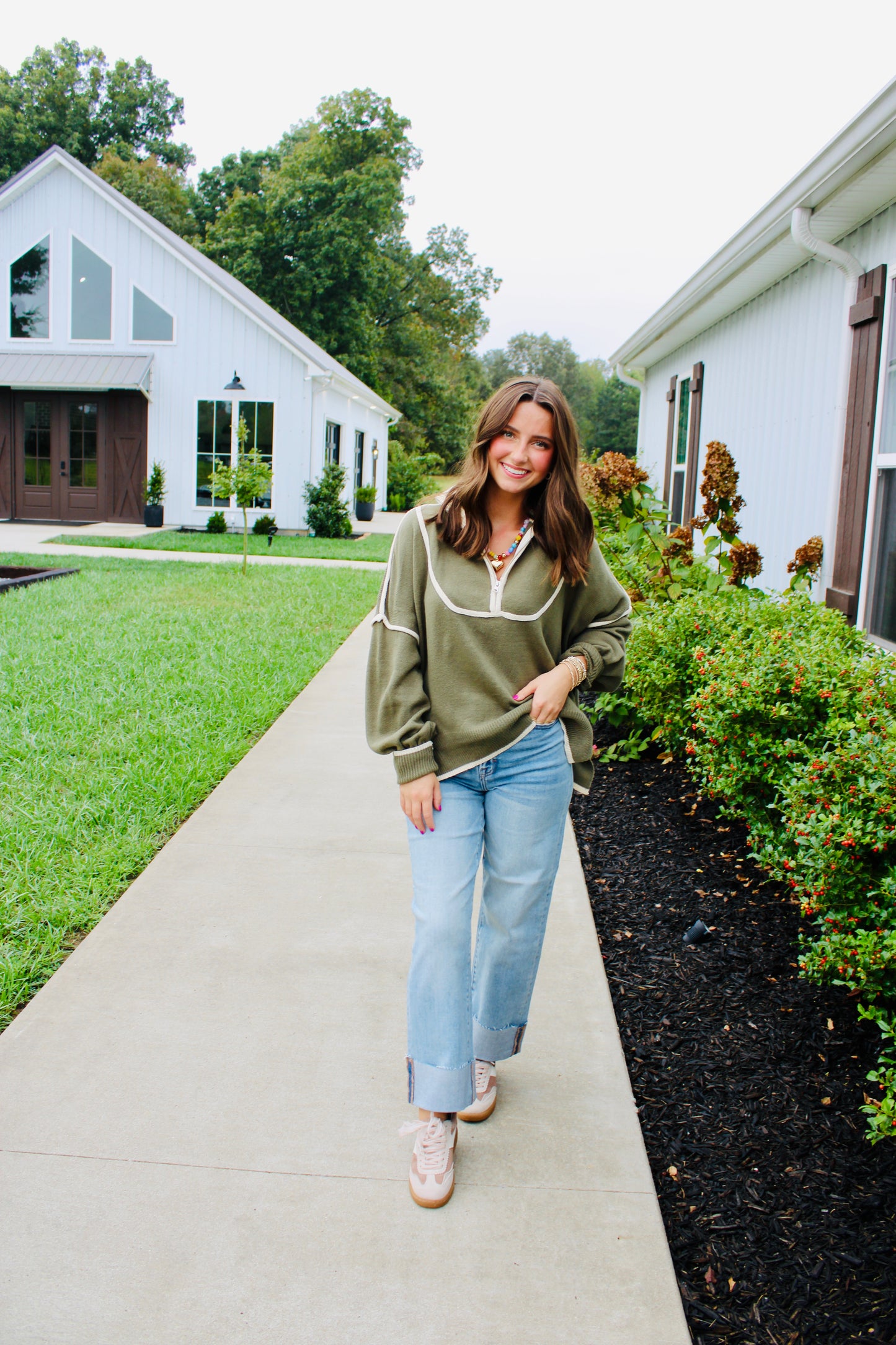 Hold You Down Half Zip Sweater