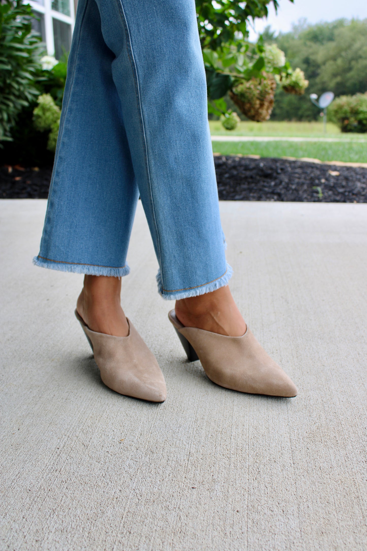 Stellar Faded Saddle Suede Mules