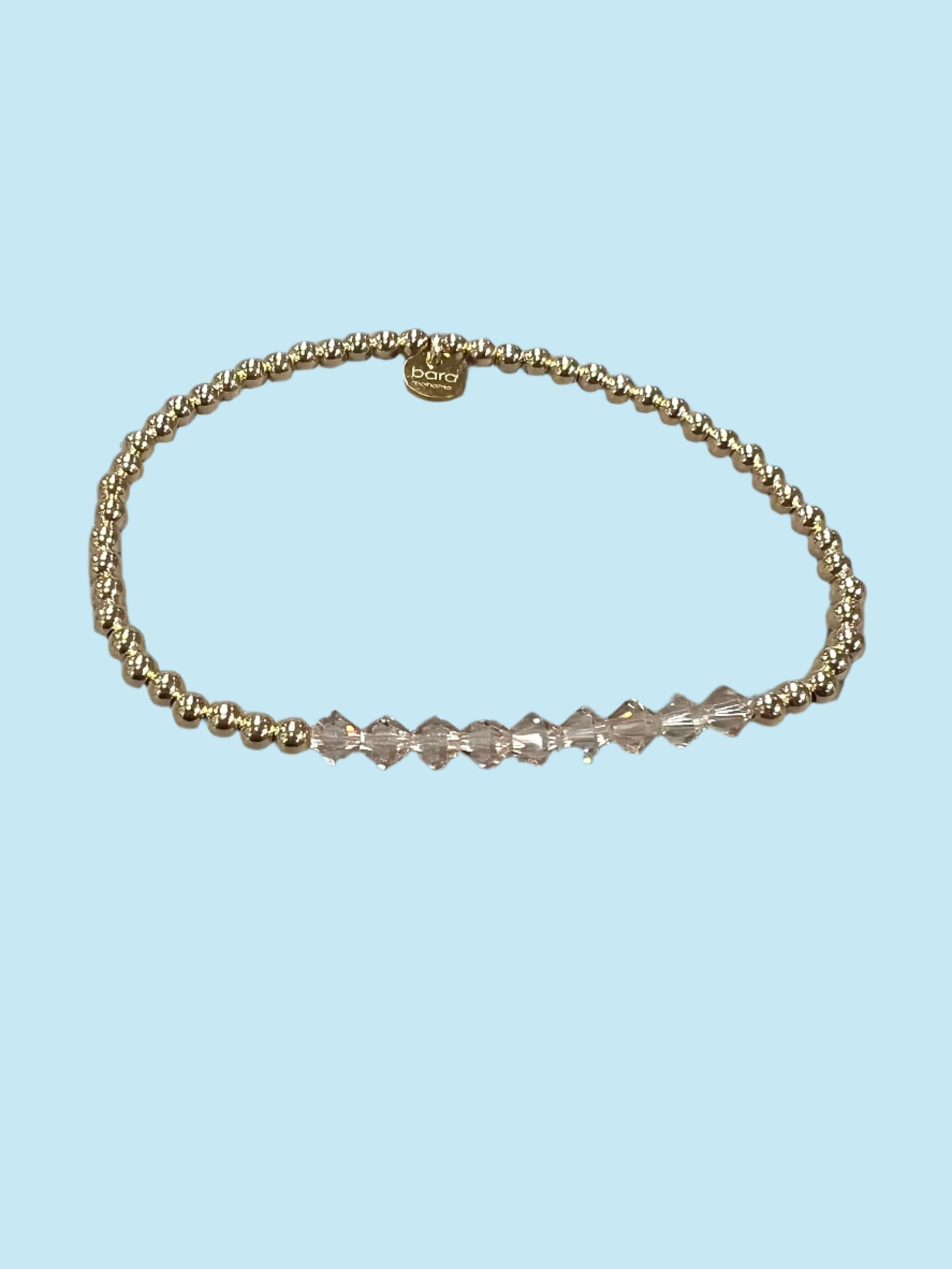 Crystal Bar Golden Shadow 14K Gold Filled Beaded Bracelet