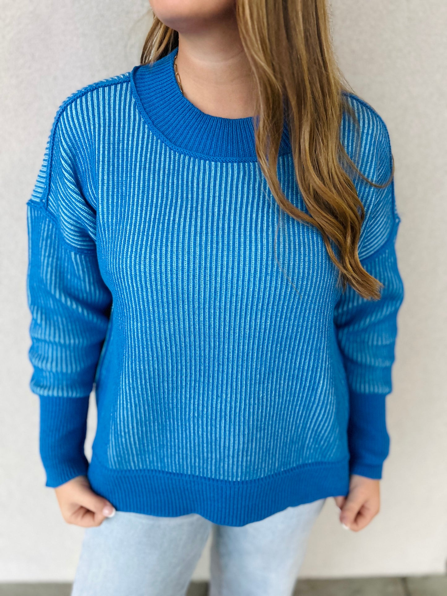 Chasing Chill Blue Sweater