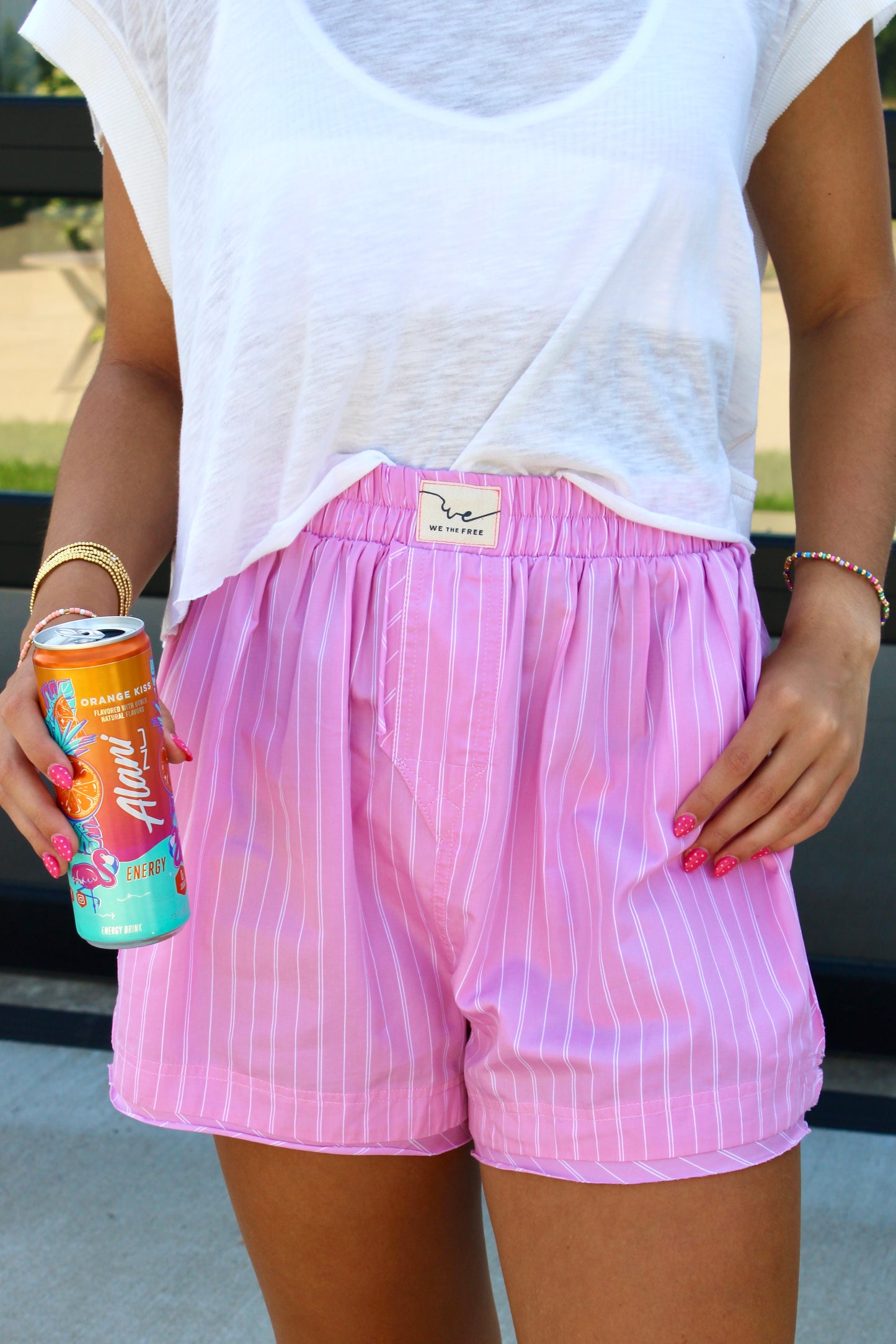 Day To Day Pink Striped Boxers Shorts