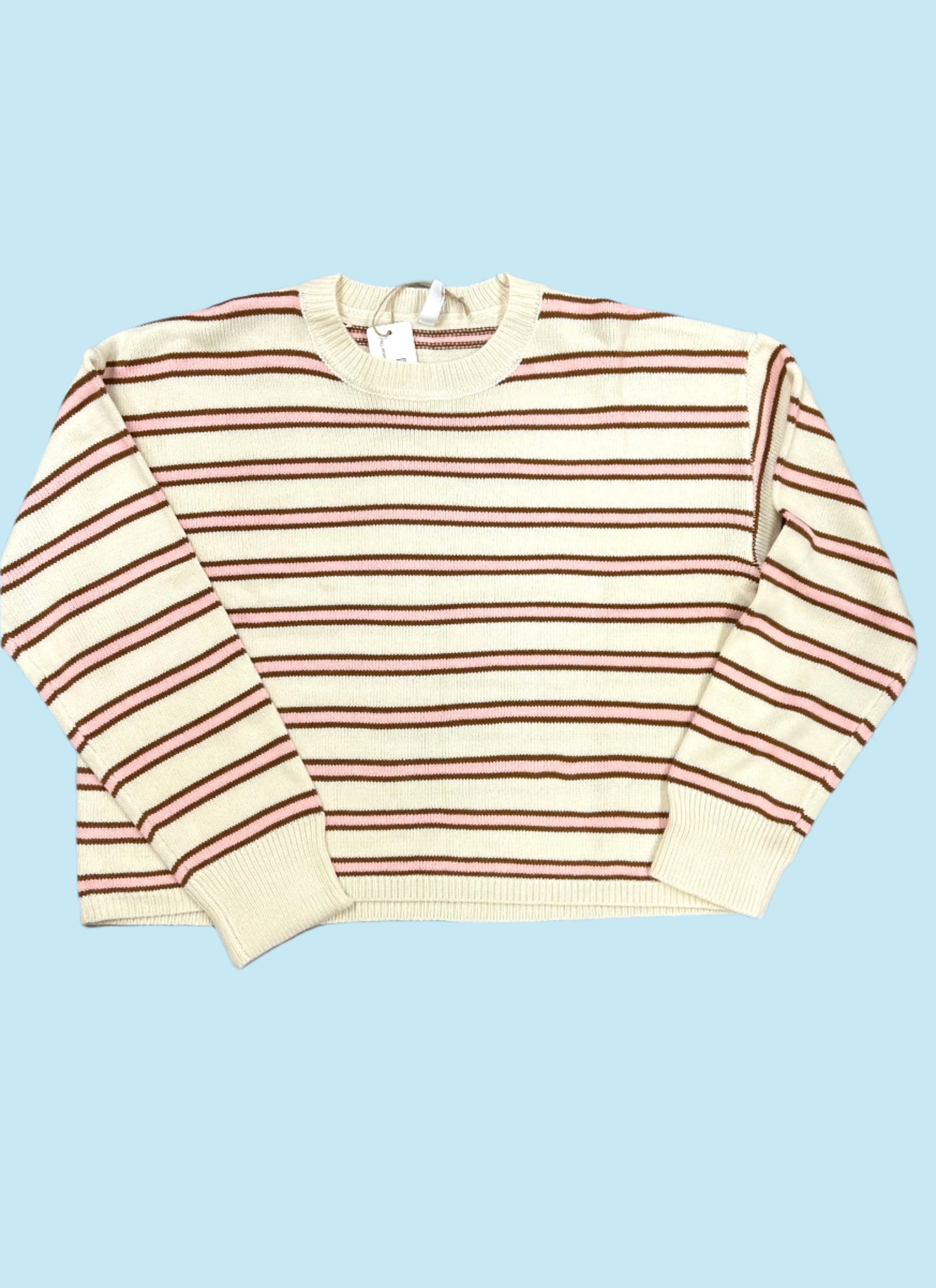 In Harmony Camel/Pink Sweater Top