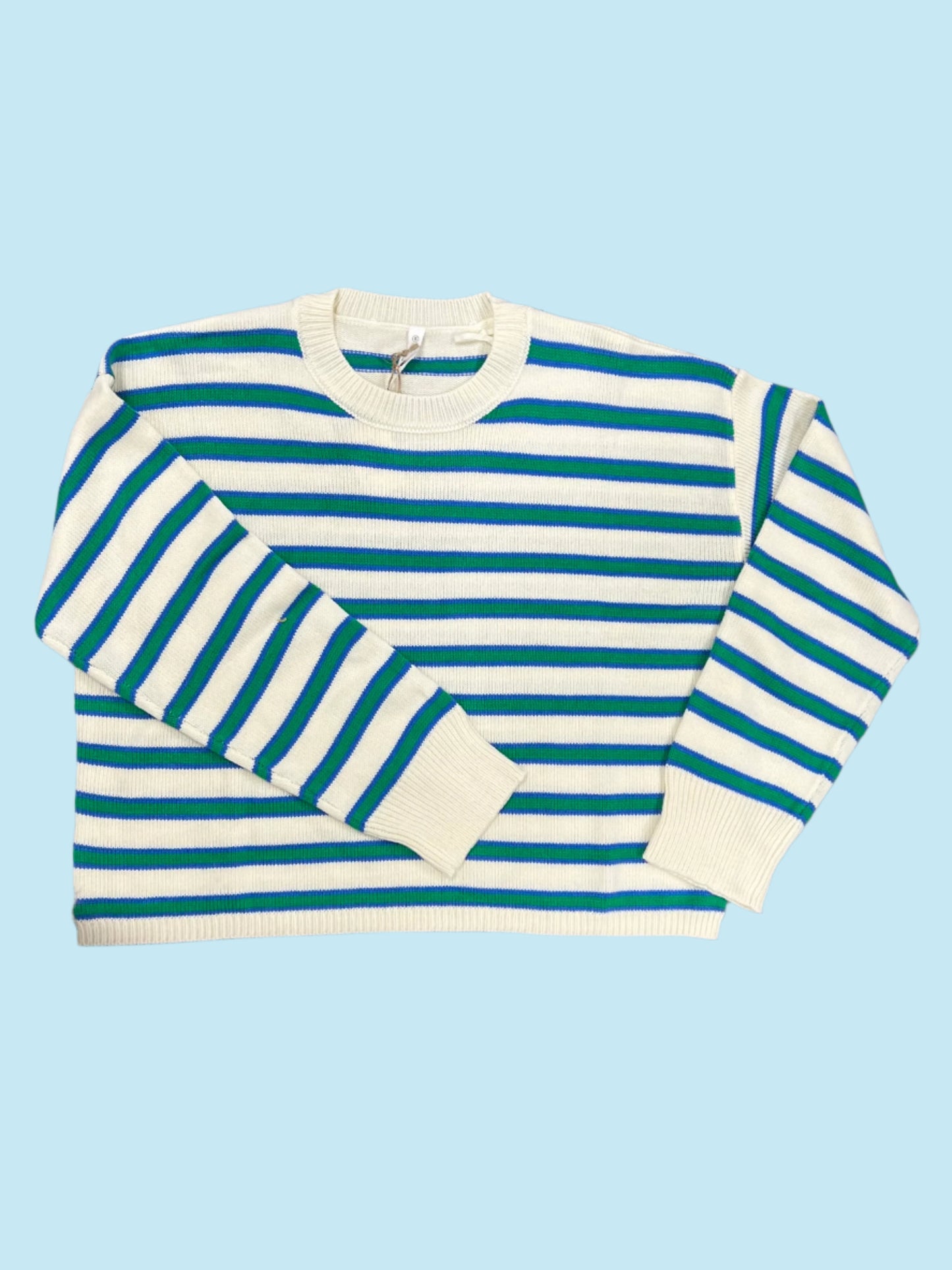 In Harmony Blue/Green Sweater Top