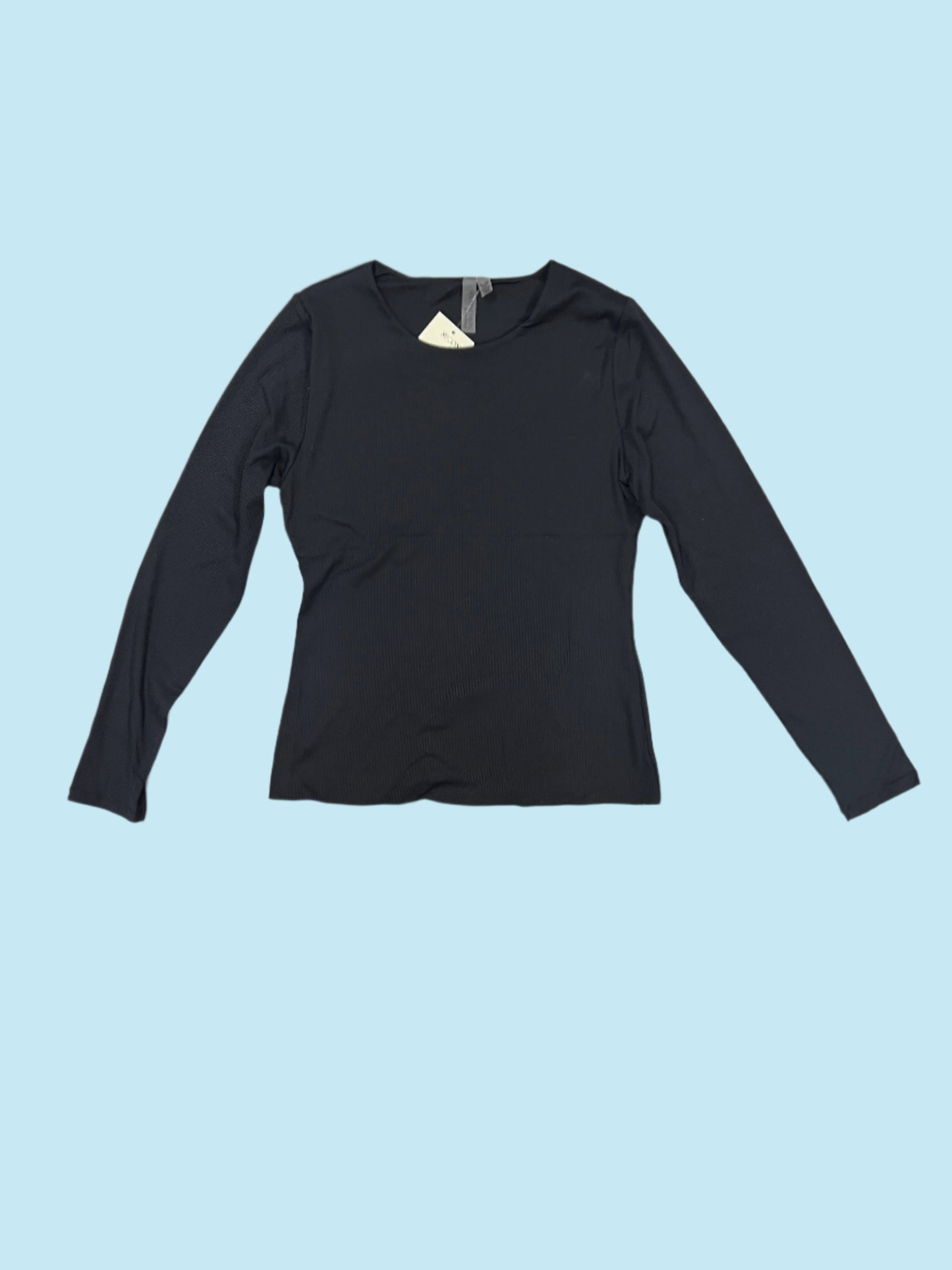 Second Skin Roxi Ribbed Black Top