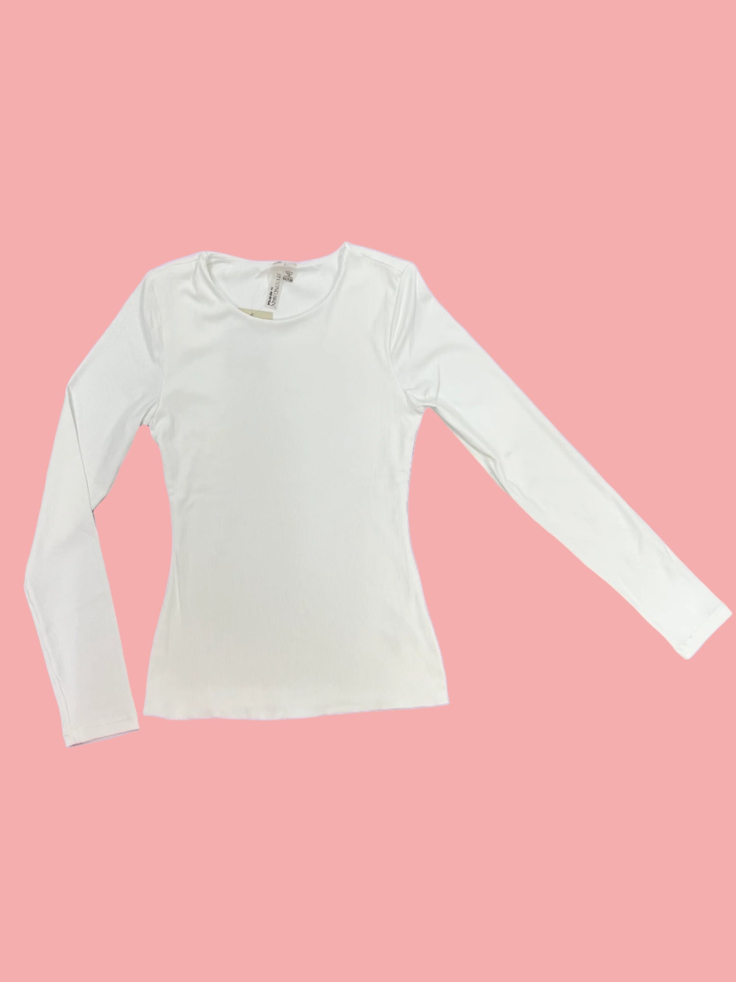 Second Skin Roxi Ribbed White Top