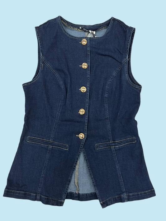 Said it All indigo Denim Vest Top