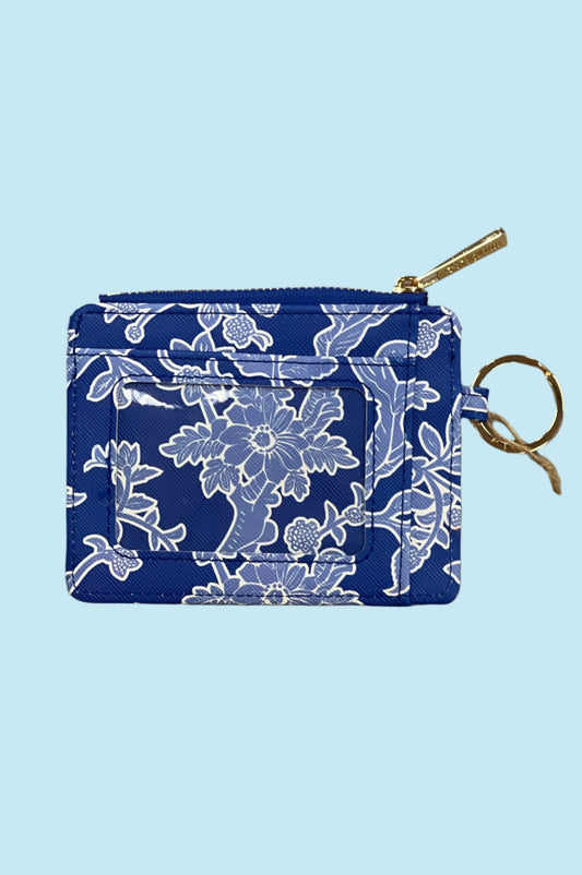 Blue Floral Card Wallet