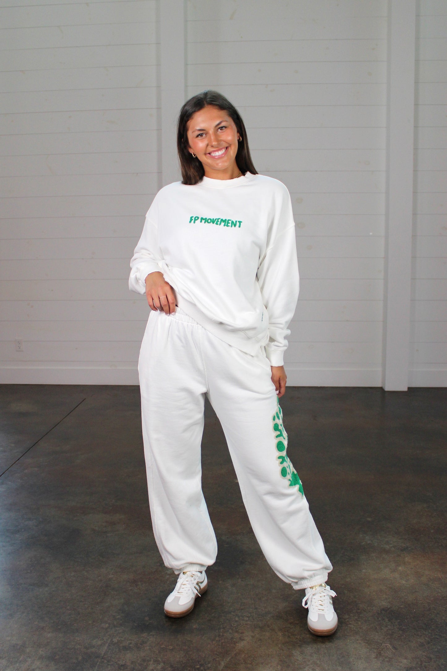 All Star White Embroidered Pants