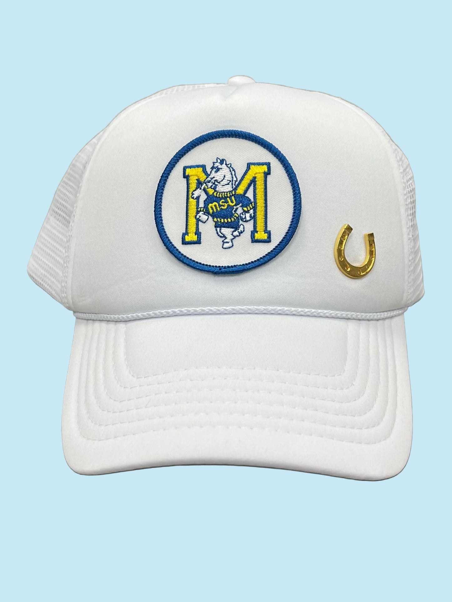 Horseshoe Luck White Patch Cap