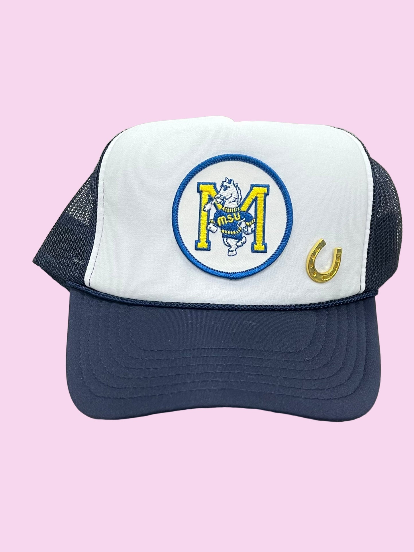 Horseshoe Luck Navy Patch Cap