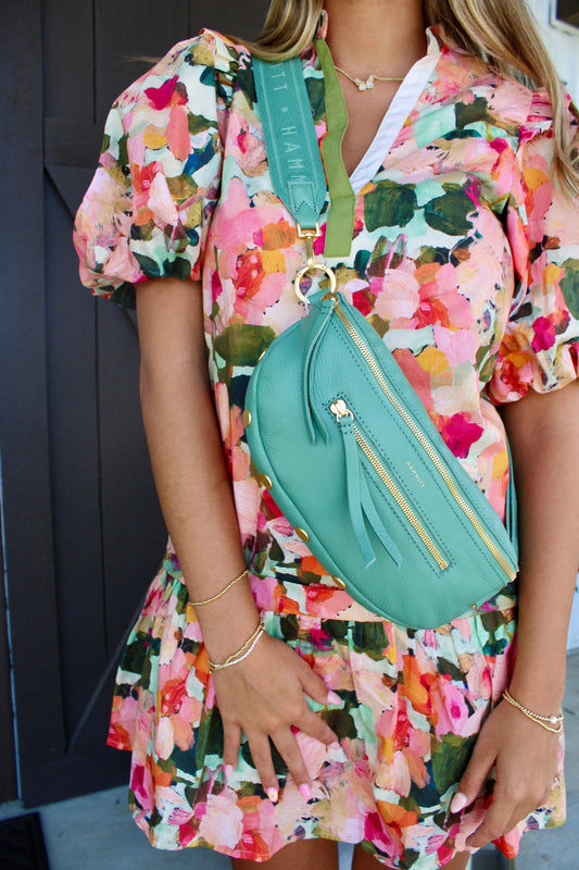 Charles Med Artichoke/Brushed Gold Crossbody