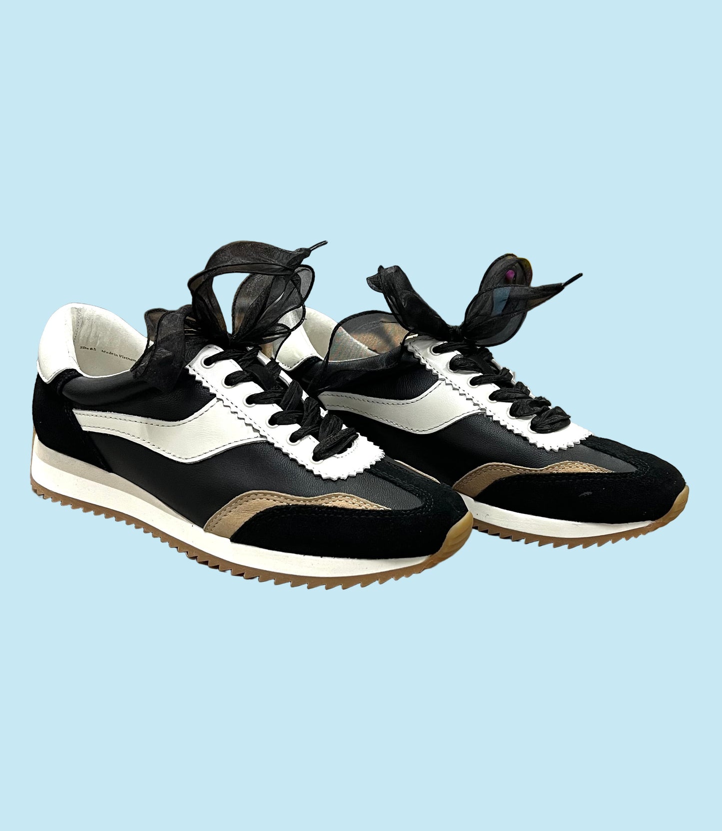 Emely Black Multi Leather Sneakers