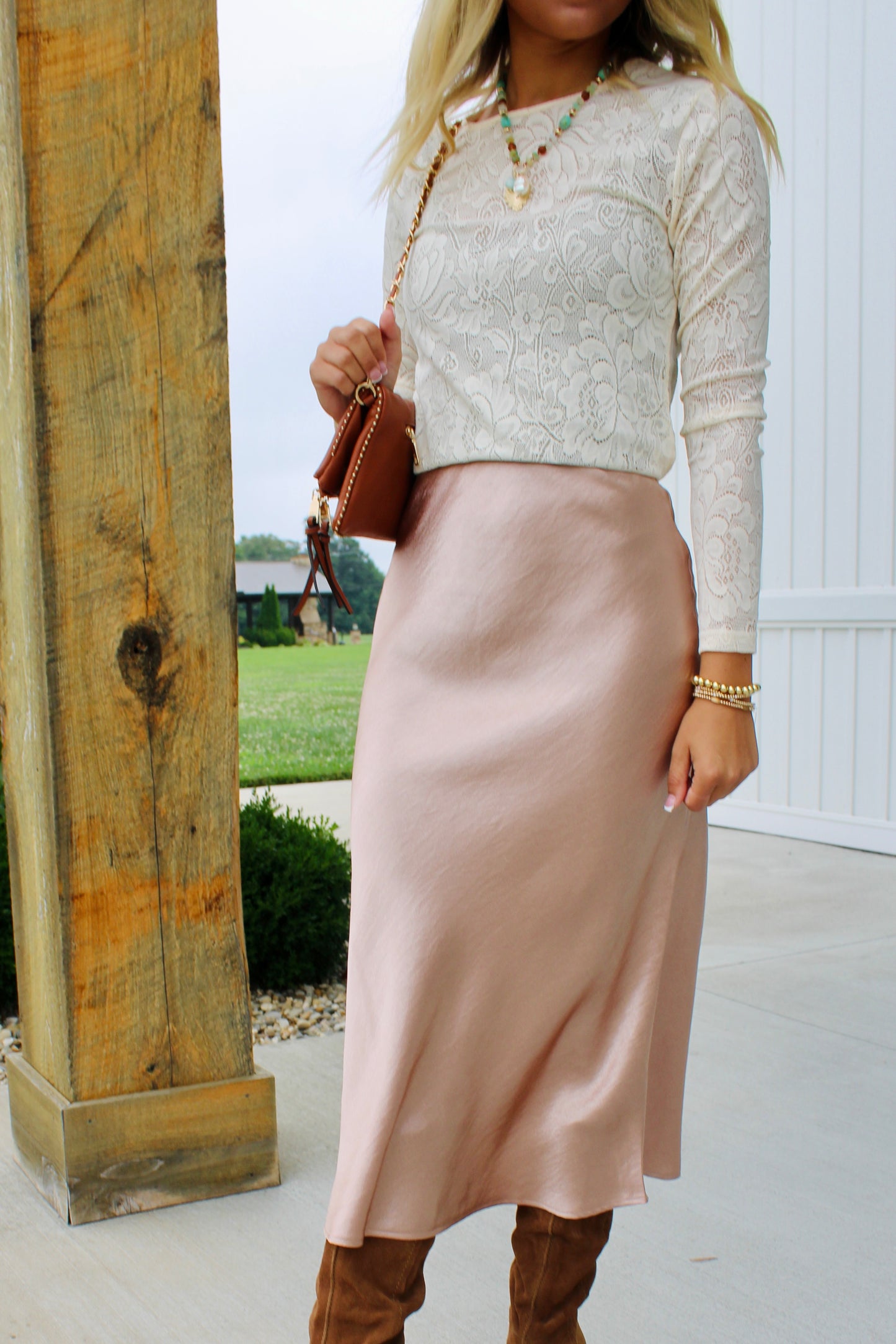 Never Been Better Dark Taupe Skirt