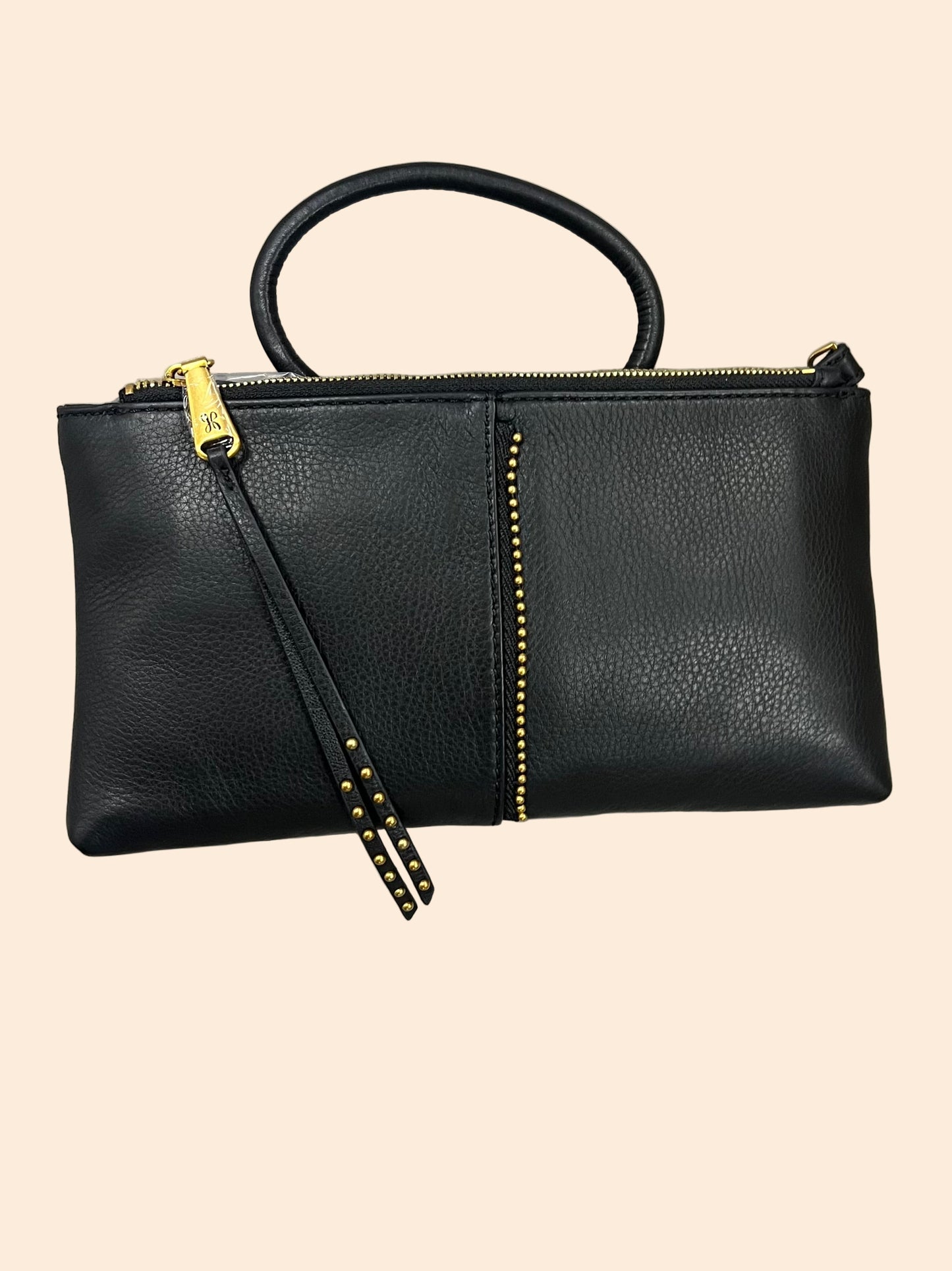 Sable Black Leather Crossbody