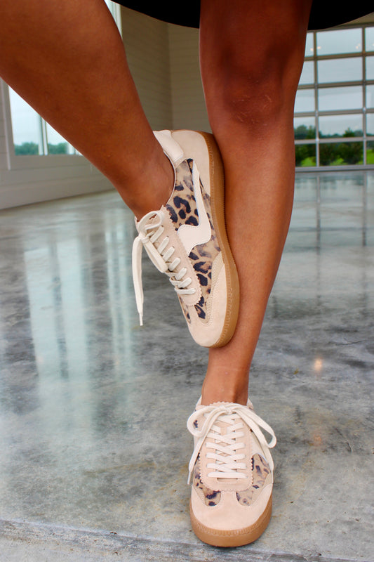 Notice Light Leopard Suede Sneakers