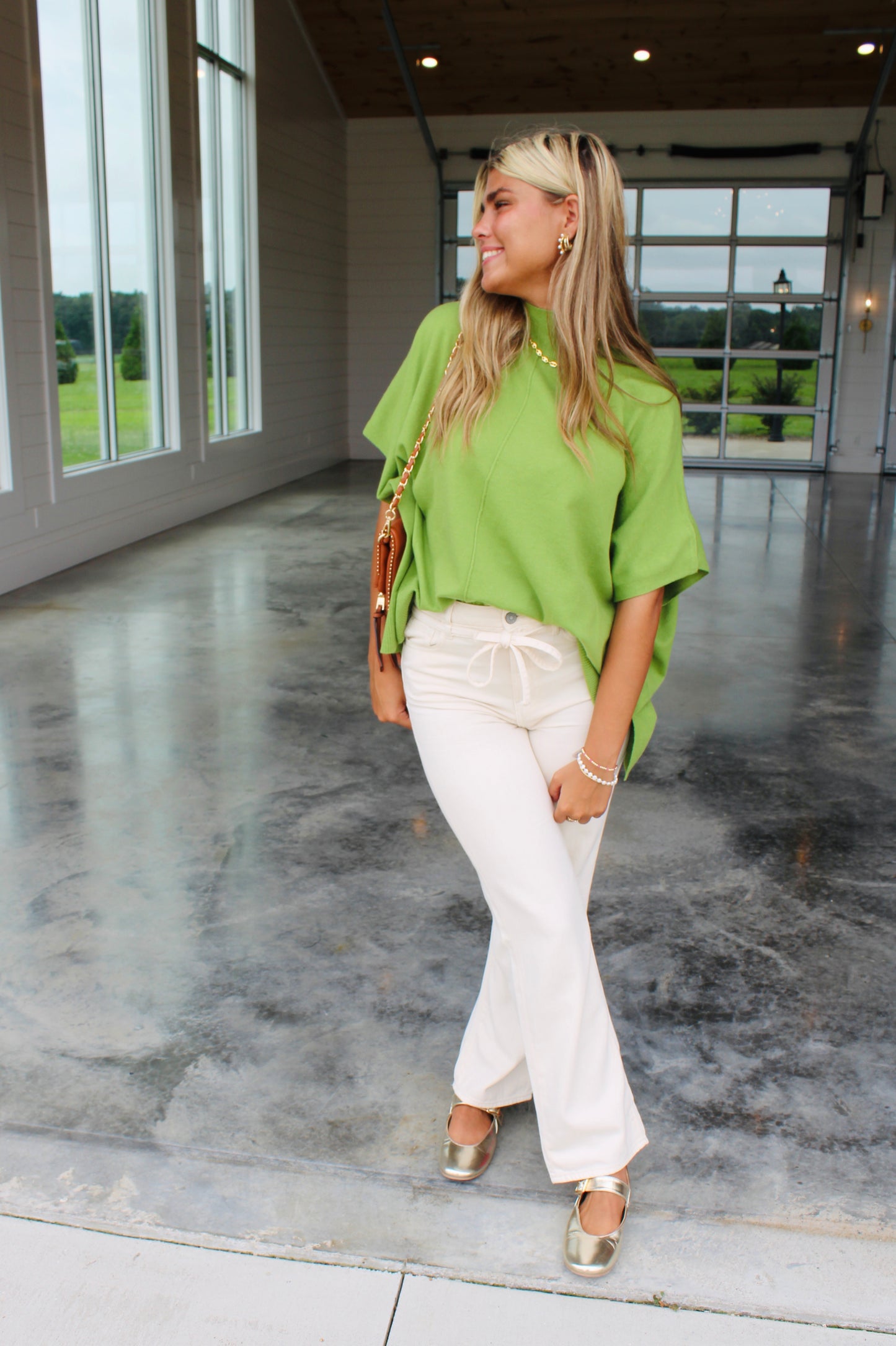 Caroline Lime Top