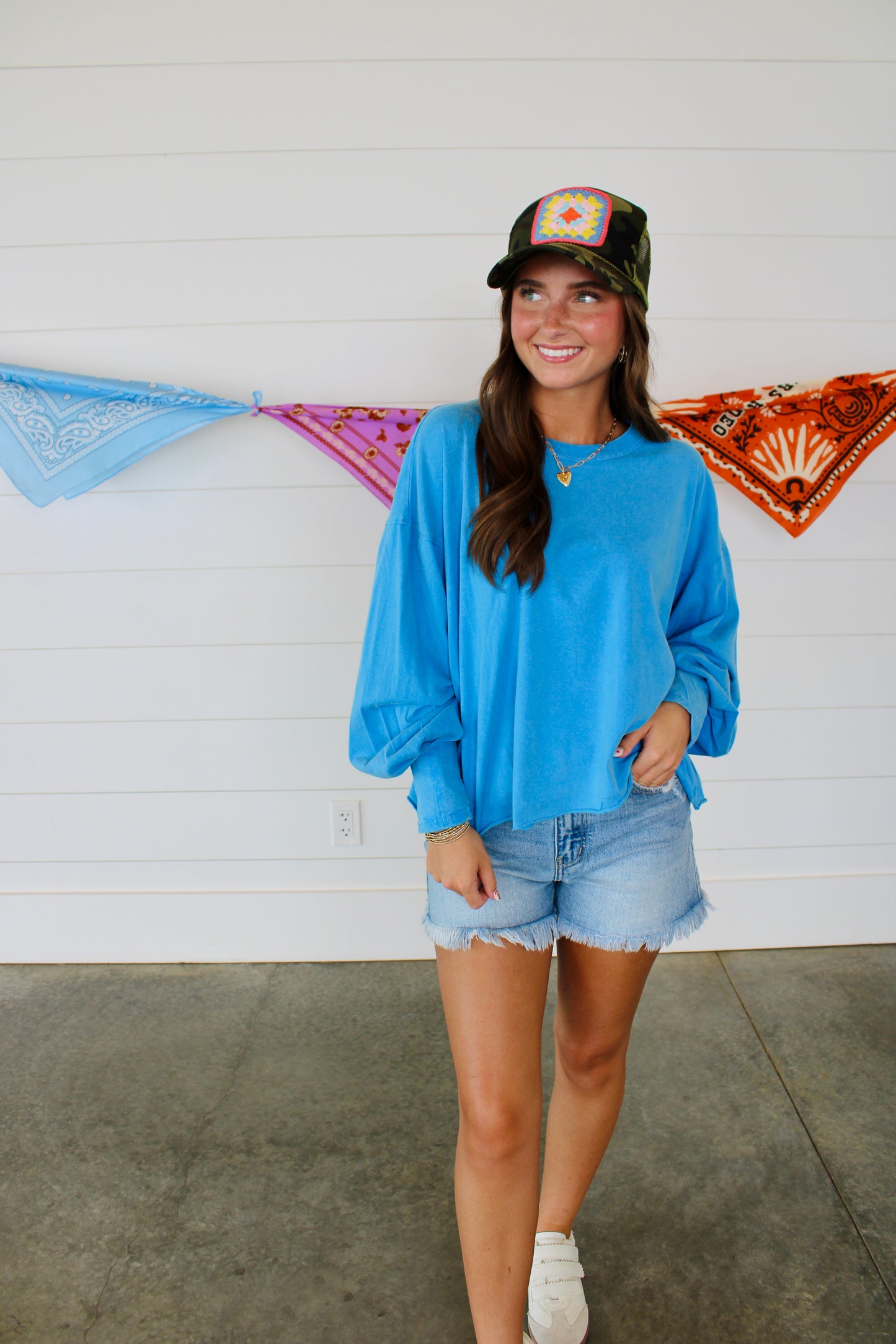 On Repeat Blue Top