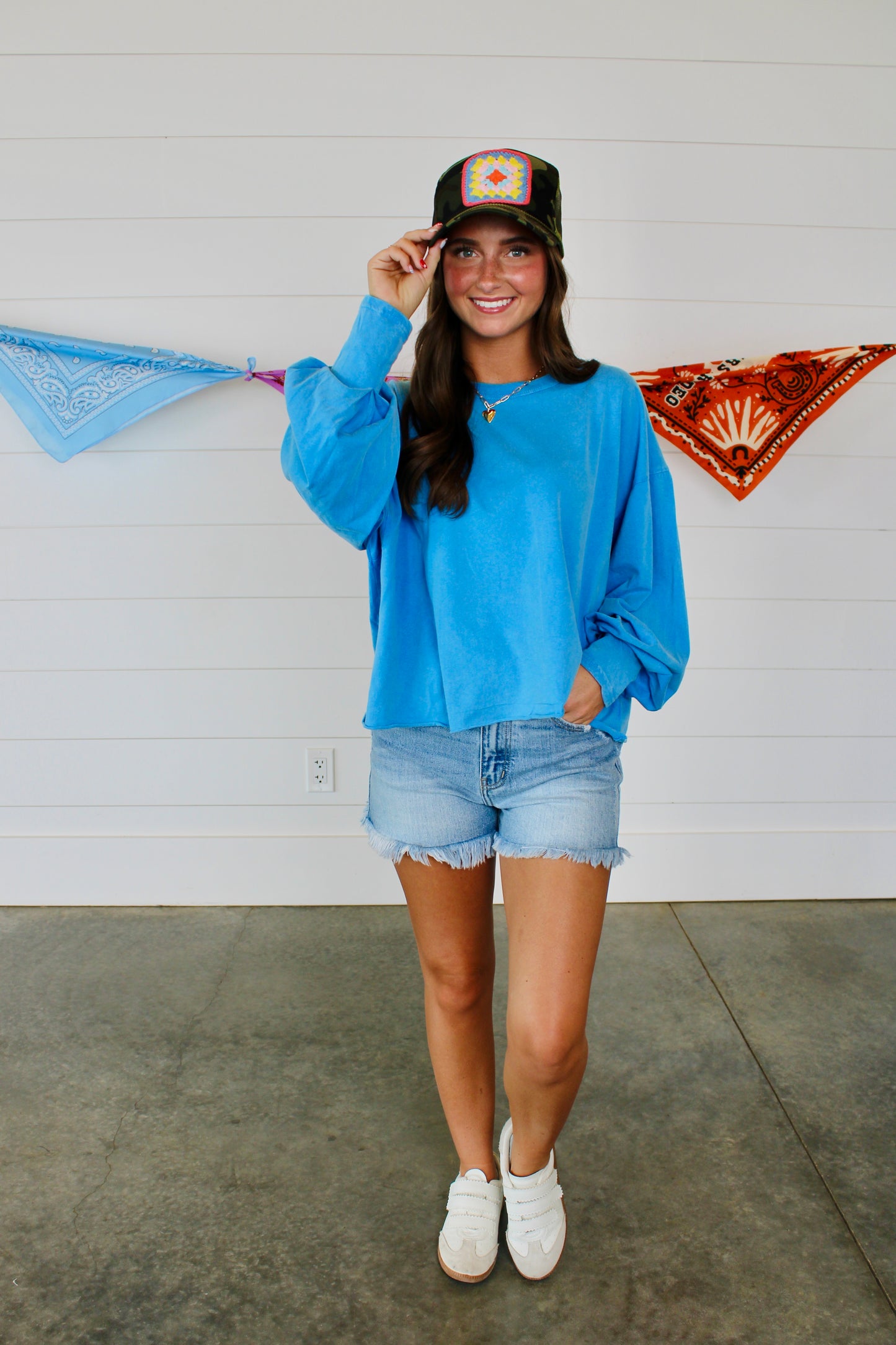 On Repeat Blue Top