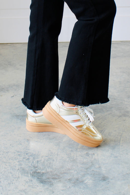 Dynamic Steps Gold Sneakers
