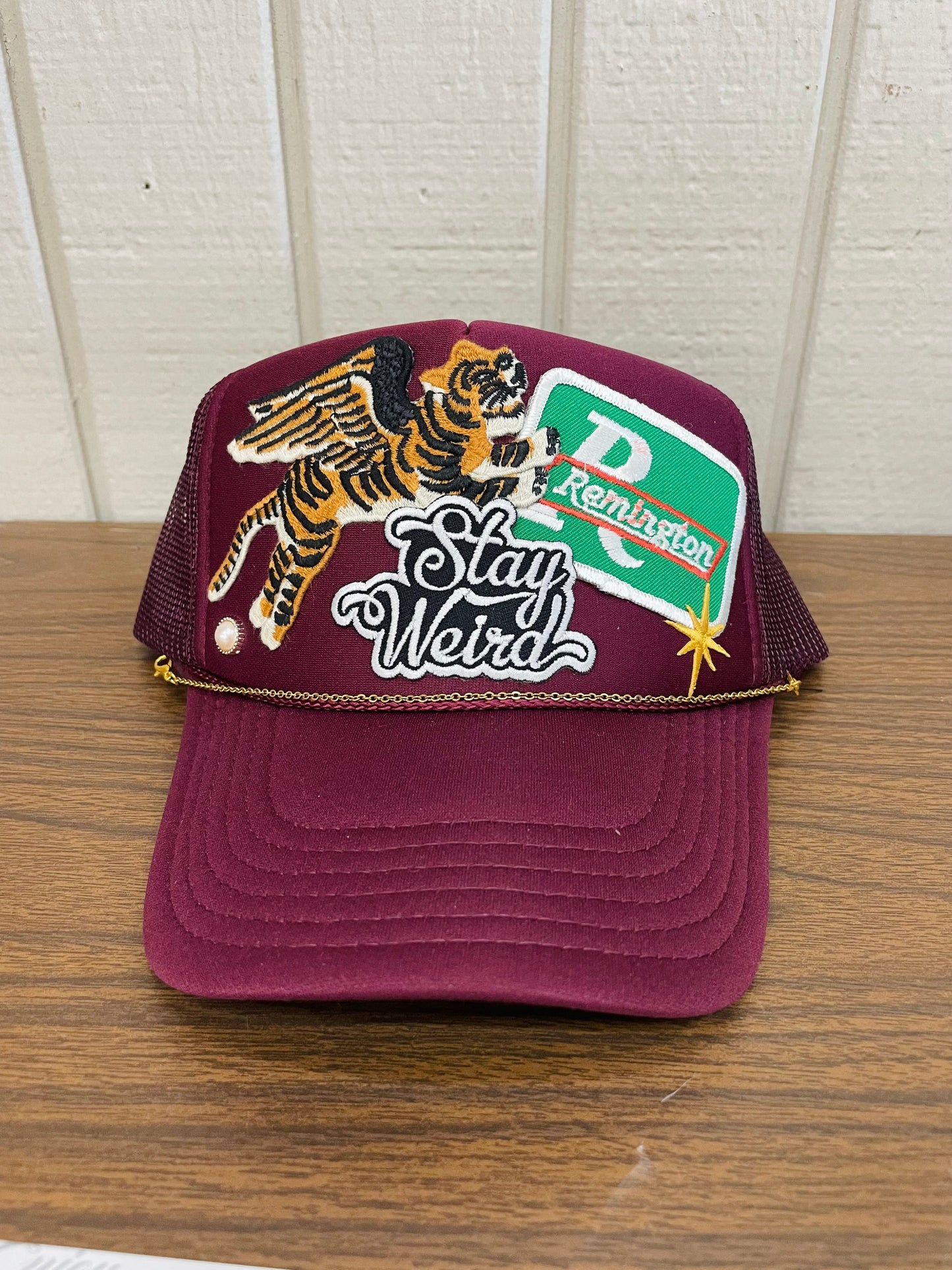 Stay Weird Wine Patch Cap