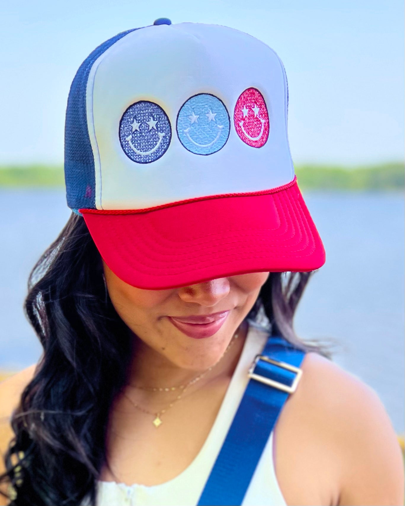 Smiling in the USA Cap