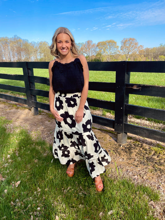 Half Past Sunset Black Top