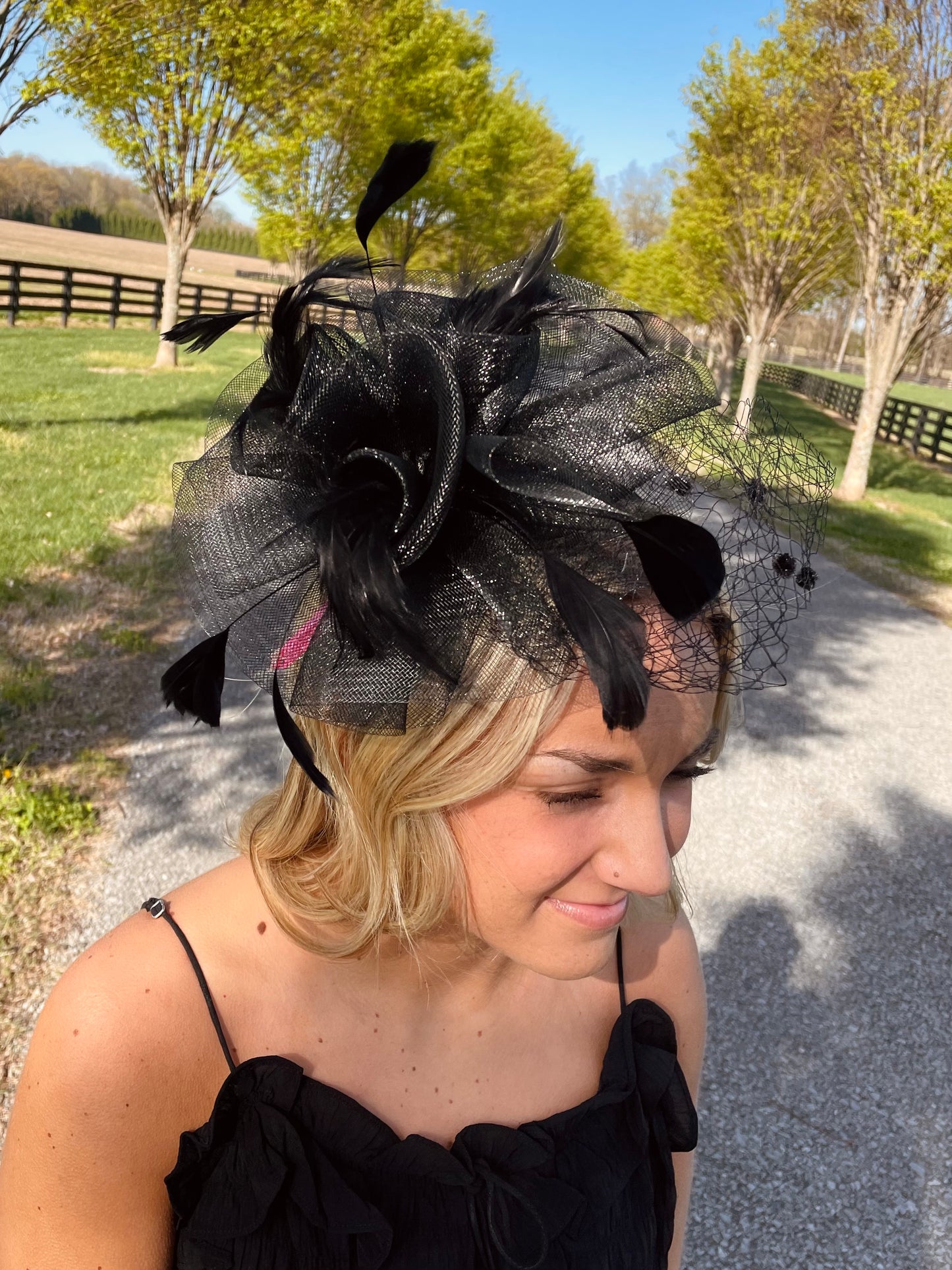 Derby Darling Black Fascinator