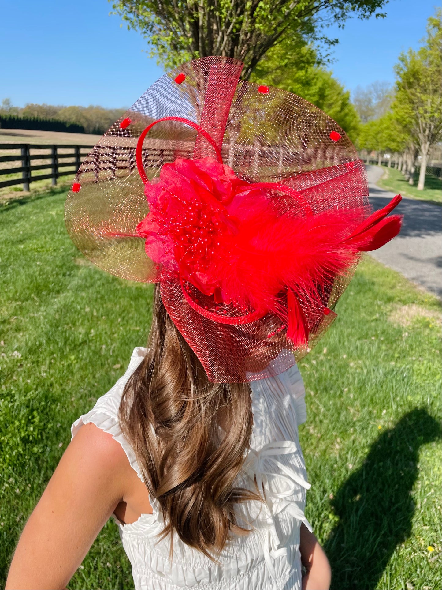 Derby Dazzle Red Fascinator